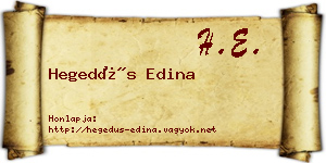 Hegedűs Edina névjegykártya